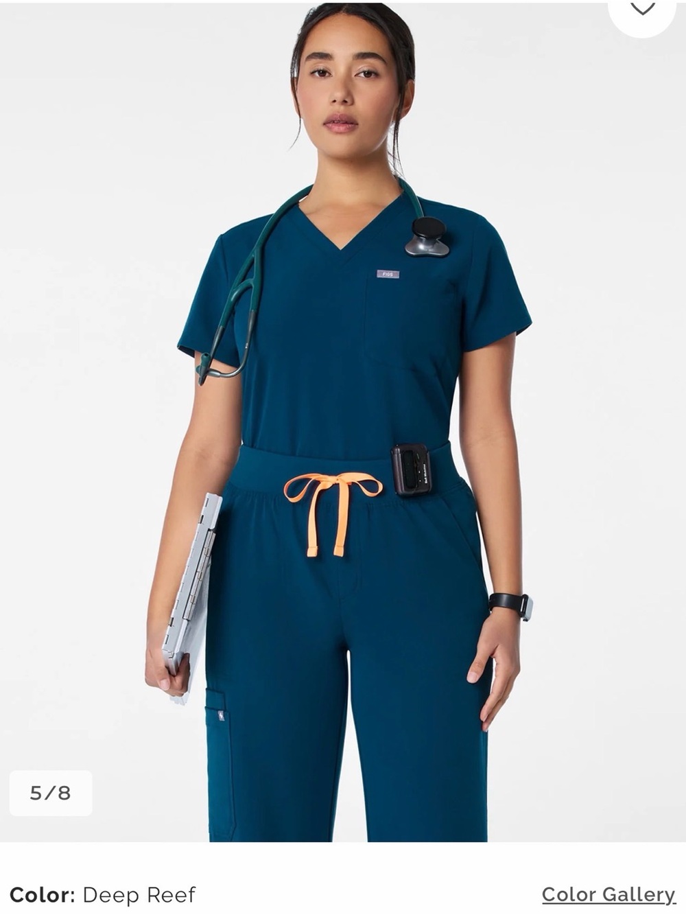 FIGS Deep Reef Catarina Women's Scrub Top Large 1123